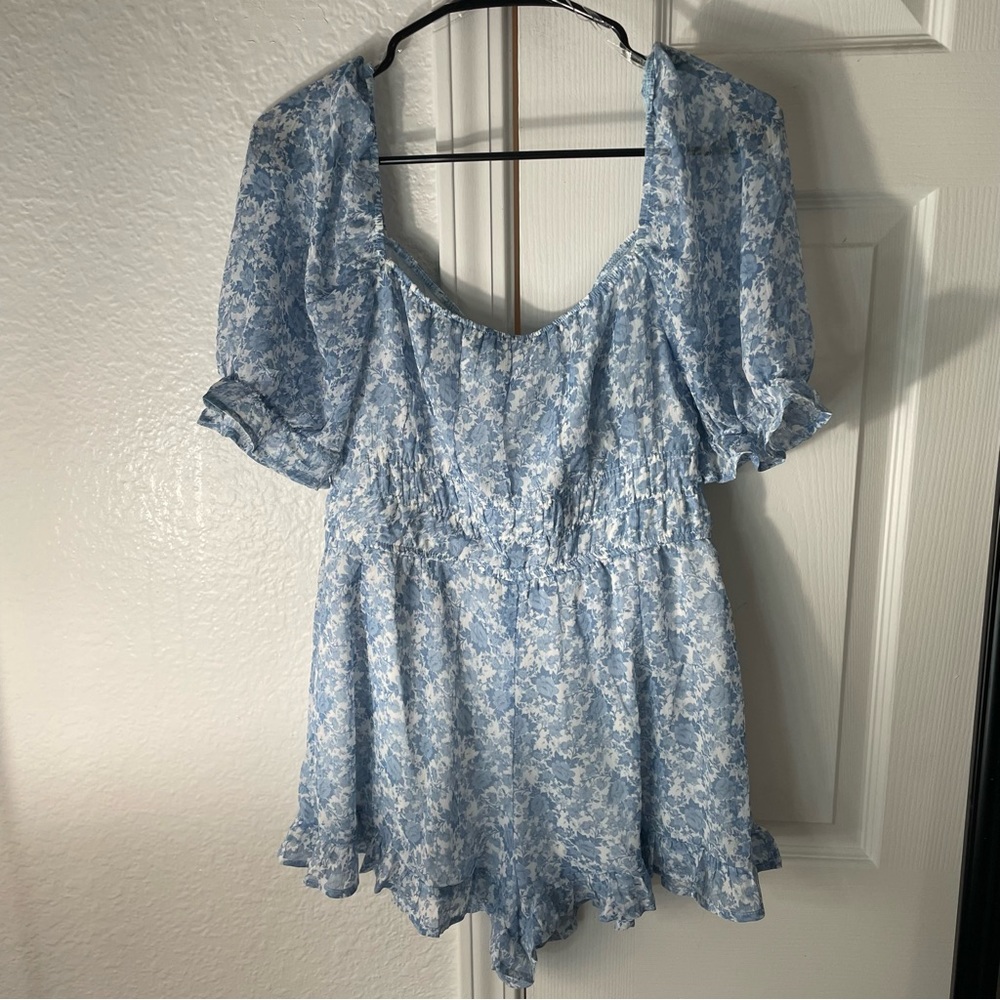 Francesca’s Blue Floral Romper